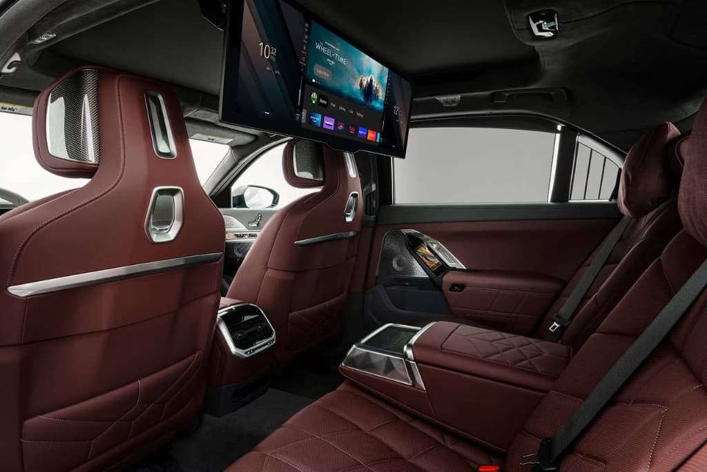 Vantage Lane chauffeur BMW 7 Series interior rear entertainment