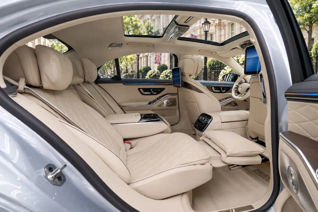 Mercedes S-Class — rear cabin interior