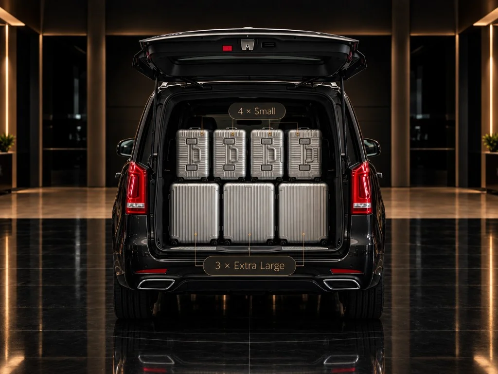 Mercedes V-Class — 3 extra large · 4 small