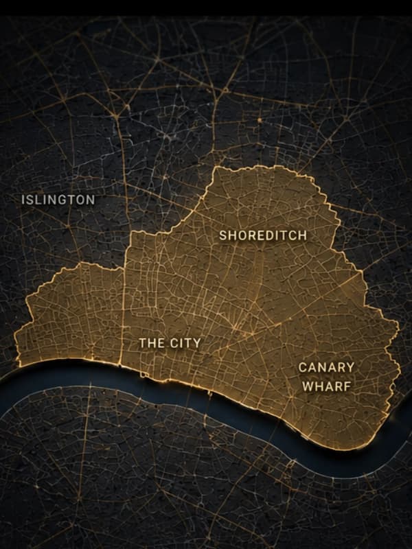 London map — City · East