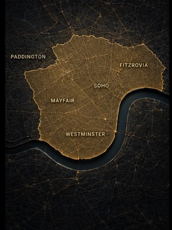 London map — South-West · Riverside